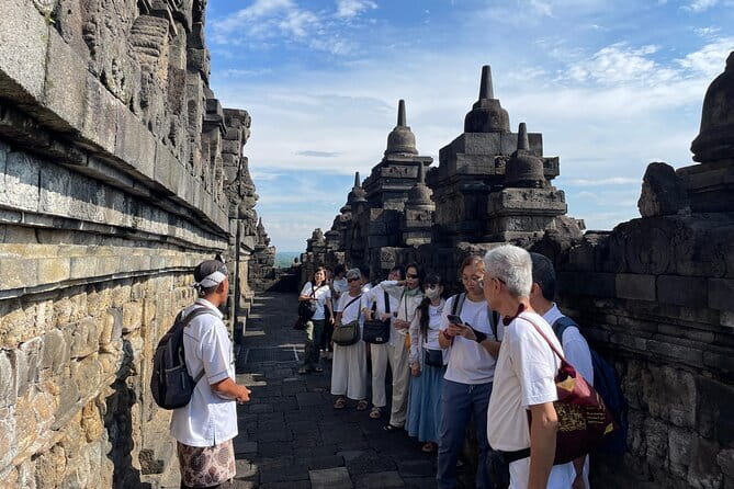 Borobudur Sunrise From Setumbu Hill, Prambanan Tour and Transport - Setumbu Hill: green views, Borobudur silhouette, and volcano backdrop