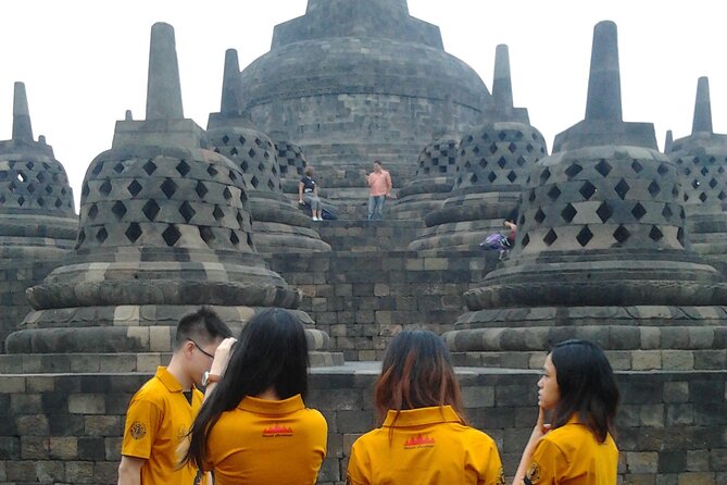 Borobudur Sunrise on the Top of Stupa Borobudur Temple - Prambanan temples: ending with a big Hindu centerpiece