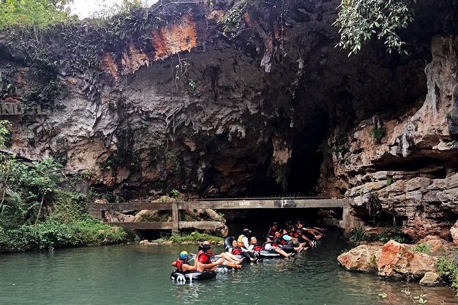 Jomblang Cave Pindul Cave and Oyo River Tubing Private Day Tour - Gua Pindul (Pindul Cave): horizontal tubing through stalactites and stalagmites