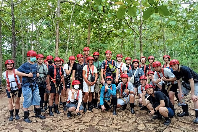 Jomblang Cave Pindul Cave and Oyo River Tubing Private Day Tour - Jomblang Cave: boots, helmet, and the 60m sunray rappel