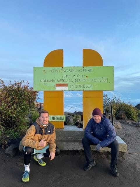 Yogyakarta: 1 Day Trip Mount Merbabu Sunrise Hike - The summit moment: breakfast, cold air, and Mt Merapi in view