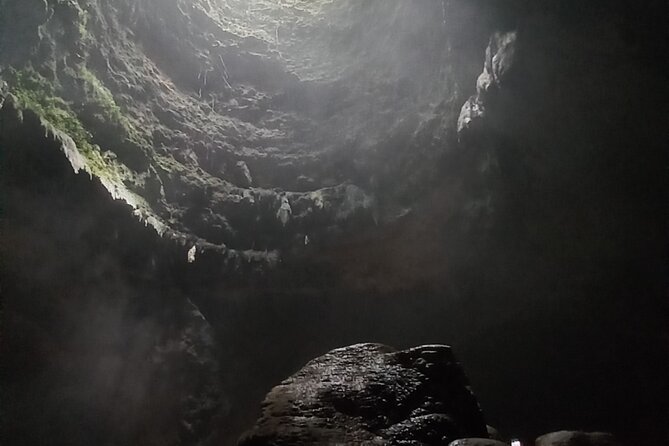 Yogyakarta Jomblang Cave and Pindul Cave Adventure - Jomblang Cave: harnessing up and facing the 60m rope descent